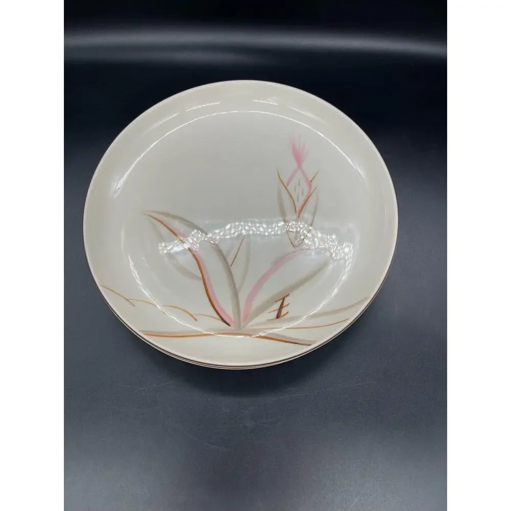 Vintage MCM Winfield True Porcelain Dragon Flower Set of 2 Dinner Plates 10